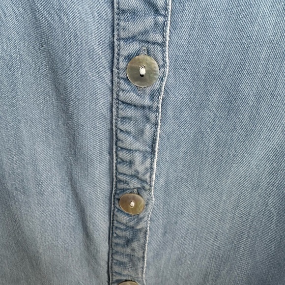Soft Surroundings Sky Blue Denim Shirt - Picture 12 of 15
